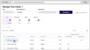 Time Card payroll add-on